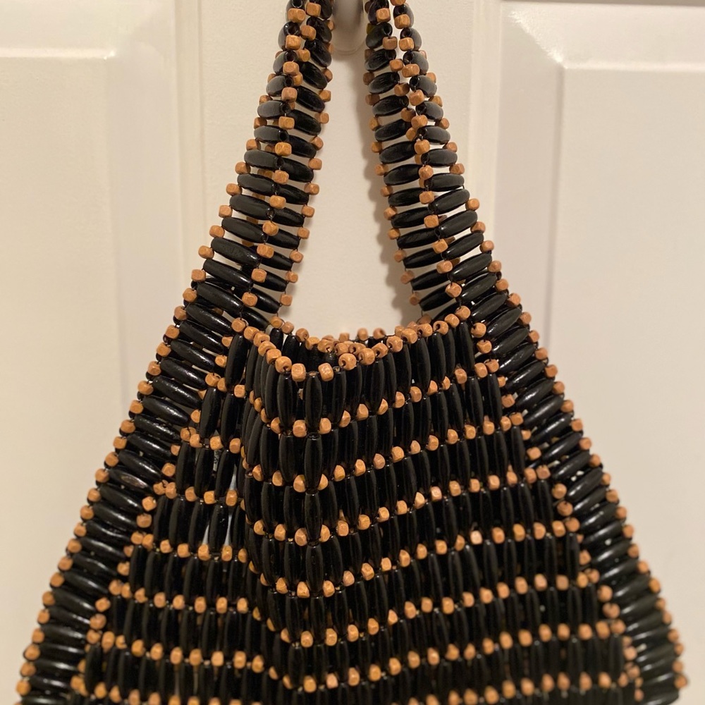 Vintage Anthropologie Wooden Handbag